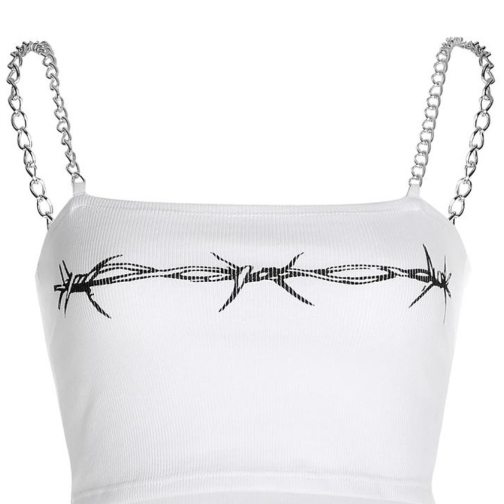 TOZARI Cropped Thorns Tee
